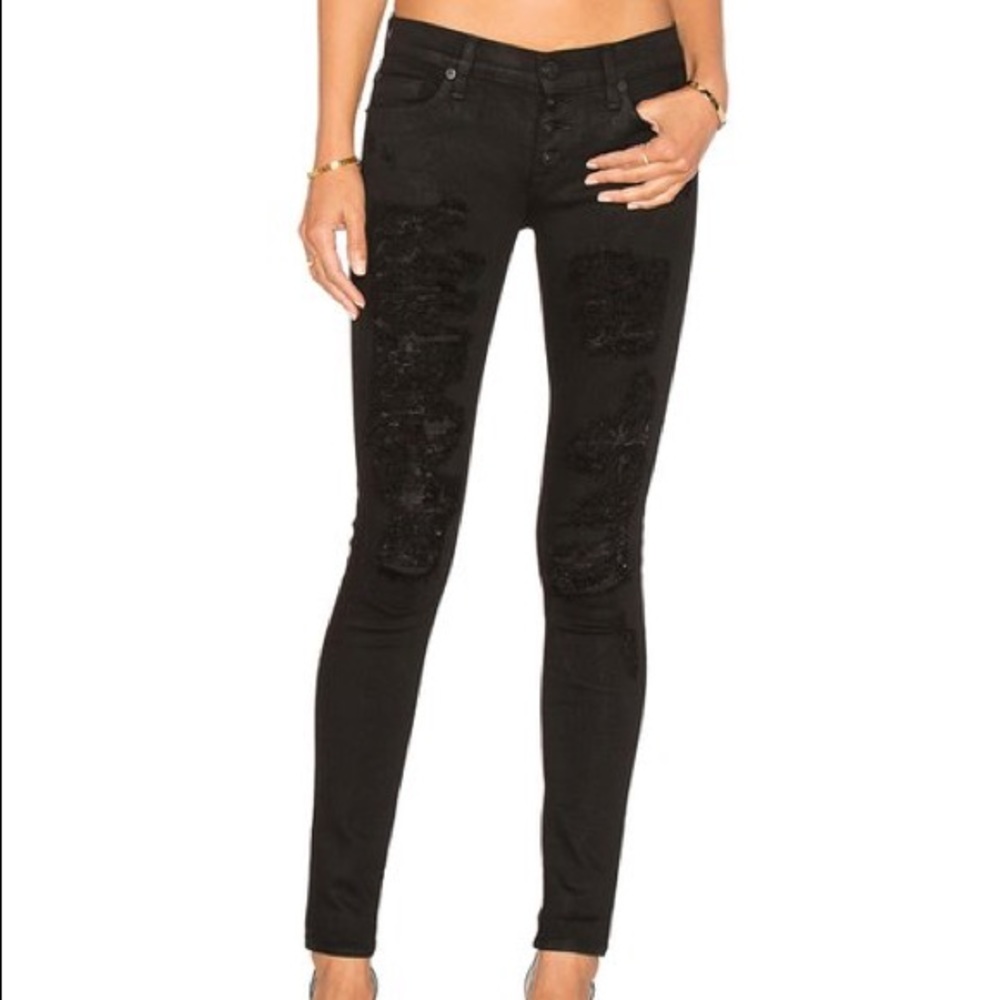 Hudson Ciara destroyed black jeans